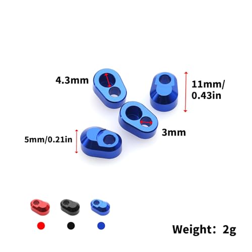 Suspension Pin Retainers for Traxxas X-Maxx XRT 4-Pack Red | Aluminum, CNC machined, Hinge pin holder, for Traxxas X-Maxx 6S 8S and XRT, replacement for 7743, RC suspension repair