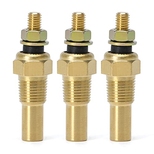 3PCS Oil Water Temperature Sensor Kit 1/8 NPT Coolant Temp Sensor | Electrical sender transmitter sending unit