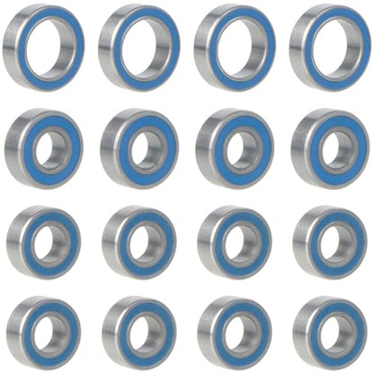 16Pcs Steel Rubber Sealed Ball Bearing Kit for Tamiya TT-02 Chassis RC On-Road Car Upgrade Accessories