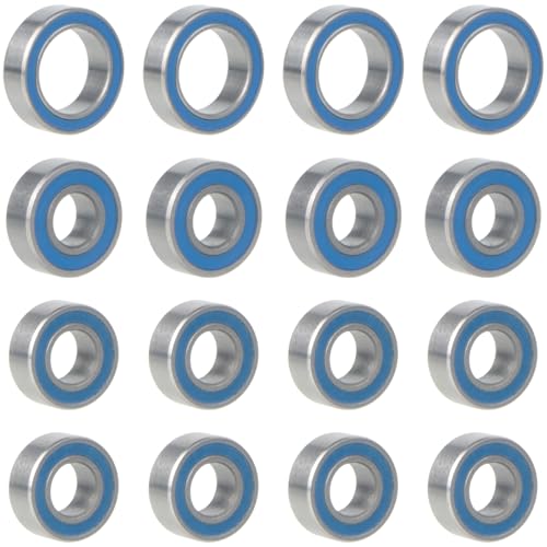 16Pcs Steel Rubber Sealed Ball Bearing Kit for Tamiya TT-02 Chassis RC On-Road Car Upgrade Accessories