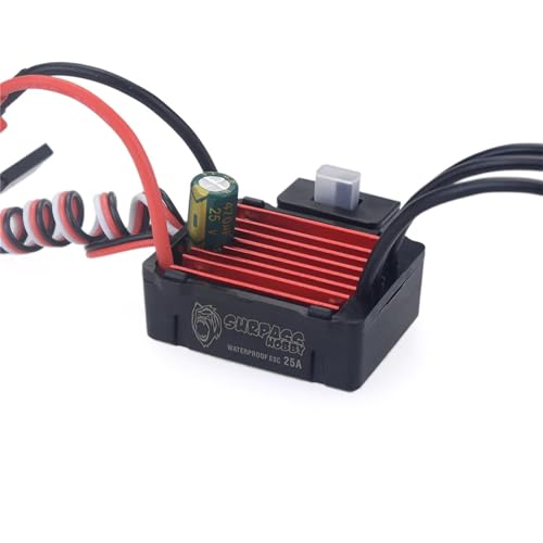 2S 25A Waterpoof Brushless ESC Speed Controller BEC 5V 2A for XT60 Plug for 1/20 1/18 1/16 RC Car - color: 25a Xt60 Plug