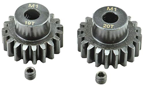 Apex RC Products 11-20T Mod 1 M1 5mm 1/8 Scale Pinion Gear Set (19 & 20) - size: 19 & 20