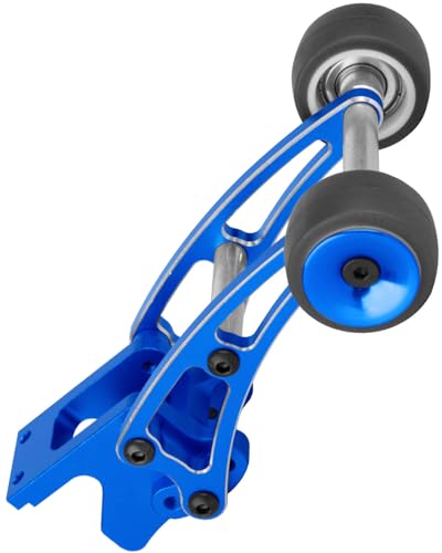 Aluminum Adjustable Wheelie Bar Set Upgrades Part for 1/14 MJX 14209 14210 H14BM High Speed RC Car,RC Adjustable Front Stand Up Wheel Hops Up,Navy Blue - color: Navy Blue -(Wheelie Bar)