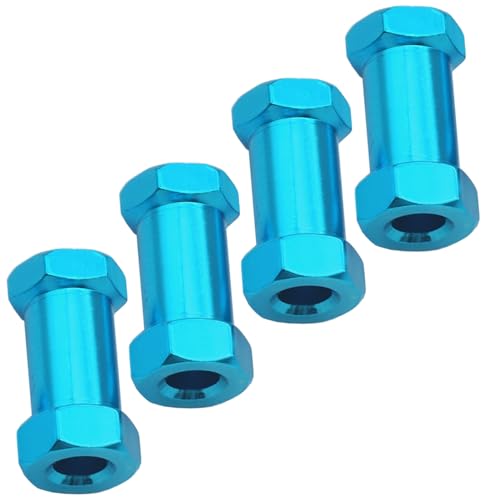 4Pack Vgoohobby 12mm Aluminum Wheel Hex Hub 25mm Offset Extension Hex Drive Adapter Combiner Coupler Compatible with Axial Scx10 D90 Wraith CC01 1/10 RC Crawler Car,Blue