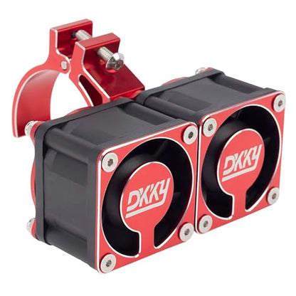DKKY RC Motor Cooling Fan Heatsink with 42mm Mount for Arrma Axial Traxxas 1/6 1/8 1/10 RC Models with 4274 4286 Motor (Red) - color: Red