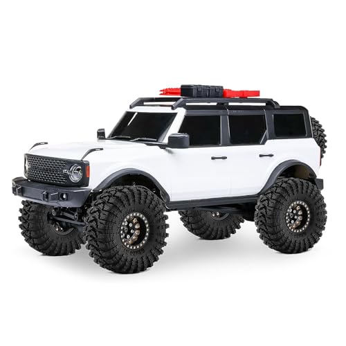 1.0" Beadlock Brass Wheels and 63mm Tires for SCX24 TRX4M | 7mm Hex, Soft Rubber Tires with Foam Lining, 1/18 1/24 RC Crawler Upgrade Parts - color: Brass Black