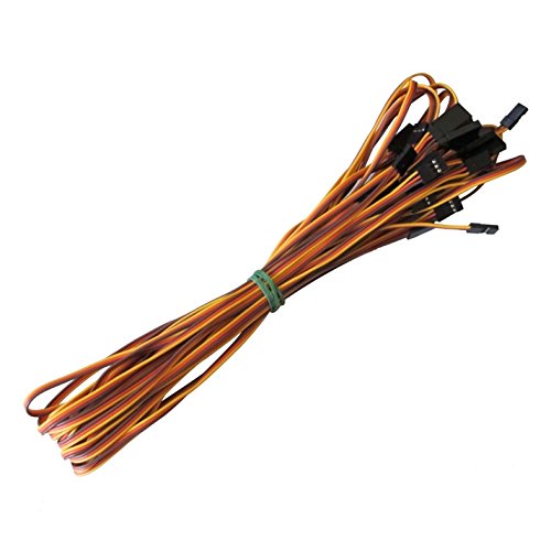 1000mm Servo Extension Cord Cable Lead Wire JR Futaba (Pack of 10 Pcs) - size: 1000mm