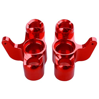 Aluminum Front Steering Blocks Steering Knuckle for Arrma 1/8 Kraton/Outcast/Notorious 6S BLX Upgrades Parts,Replace AR330505 (Red) - color: Red