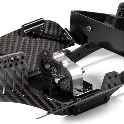 1/10 RC Portal Transmission 48Pitch Tiny Gearbox with Slipper Pad Machined Ultralight for 1/10 RC Crawler LCG Chassis Capra F9 AR45 Axle (Silver) - color: Silver