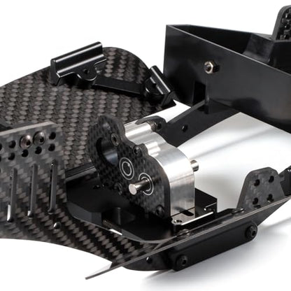 1/10 RC Portal Transmission 48Pitch Tiny Gearbox with Slipper Pad Machined Ultralight for 1/10 RC Crawler LCG Chassis Capra F9 AR45 Axle (Silver) - color: Silver