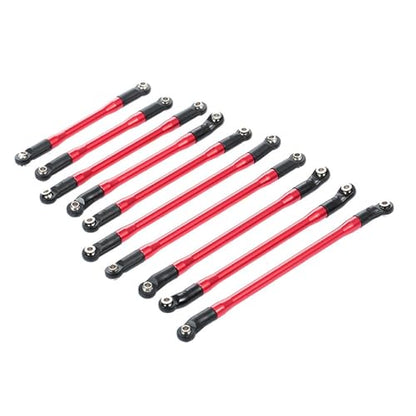 RC Models Parts For Axial For SCX10 II 90046 For 1/10 RC Crawler Car 10Pcs Set Metal Link Set Plastic Rod End