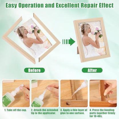 50g Wood Glue Clear- Heavy Duty Wood Glue for Furniture Woodworking, Strong Adhesive Waterproof Super Glue Gel for Wood Crafts - style: 50g Wood Glue