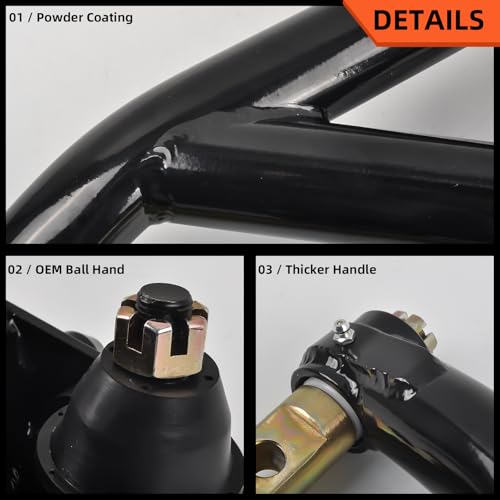 XKV Front Upper & Lower Suspension Control Arms | Compatible with 1958-1964 Chevy Impala Bel Air Biscayne,1958-1961 Chevy Brookwood,2-4" Lift Kit Adjustable,With Ball Joint - size: 58-64 Chevy Impala Bel Air Biscayne
