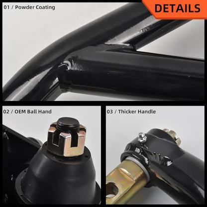 XKV Front Upper & Lower Suspension Control Arms | Compatible with 1958-1964 Chevy Impala Bel Air Biscayne,1958-1961 Chevy Brookwood,2-4" Lift Kit Adjustable,With Ball Joint - size: 58-64 Chevy Impala Bel Air Biscayne