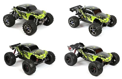 SummitLink Custom Body Compatible for 1/10 1/8 Scale RC Car or Truck (Truck not Included) (Muddy Green Over Black) - style: Muddy Green Over Black