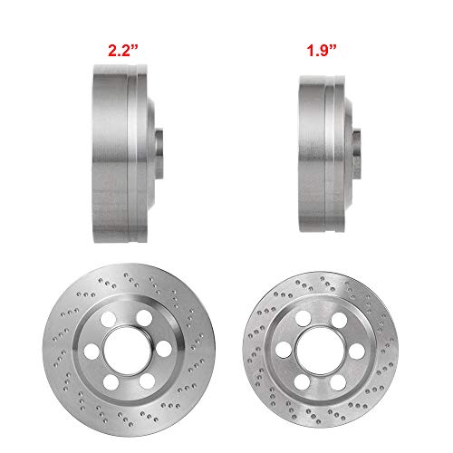 QUE-T 4pcs Stainless Steel Wheel Weights for 1/10 RC 2.2" Beadlock Rims Wraith D90 - color: Fit for 2.2" Wheel