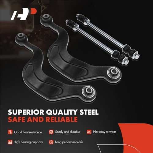A-Premium Set of 4, Rear Upper Rearward Control Arm, Sway Bar Link | Compatible with Chevrolet Traverse 09-17, GMC Acadia 09-17, Acadia Limited 07-16, Buick Enclave 08-17, Saturn Outlook 07-10