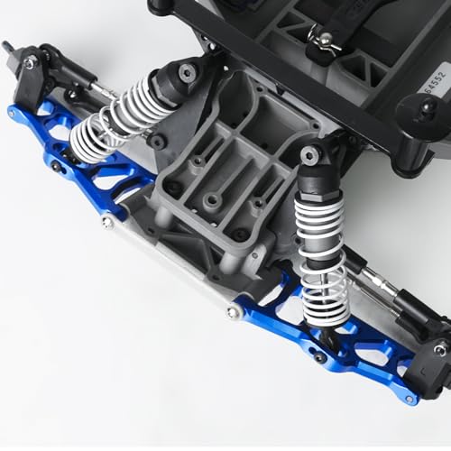 4PCS Aluminum Front & Rear Suspension A-Arms Set Alloy Front Lower Swing Arm Kits Replacement for 1/10 Traxxa Slash 2WD RC Short Course Truck Upgrade Parts