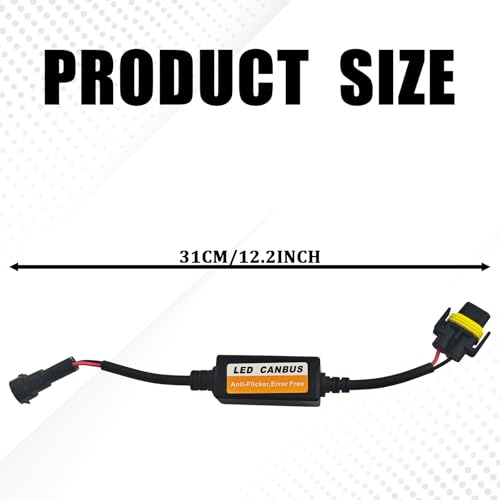 Car CAN Bus Decoder, H11 Load Resistor Turn Signal Harness Adapter, Anti-Flicker Error Decoder Resistor Universal for Tail Light Conversion Kit (H8/H9/H11, 2PCS) - size: H11