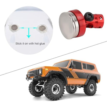 HERCHR 4Pcs RC Magnetic Body Post, Alloy Magnetic Body Post Mount, RC Car Magnetic Shell Post Body for 1/8 1/10 Remote Control Vehicle Invisible Body Shell Mount for SCX10 RC Car 4 Pack(Red) - color: Red