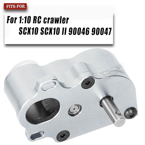 LCG Middle Transmission Gearbox Upgrades Part for 1/10 RC Crawler car SCX10 SCX10 ii 90047 Wraith,Aluminum Center Transmission Gearbox Hops up,Silver - color: Silver(parts)
