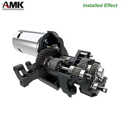 AMK 32P 2-Speed TRX4 Transmission Case Metal Transfer Gearbox for 1/10 RC Crawler TRX6 Upgrades