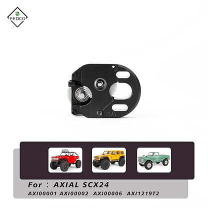 SCX24 Transmission for 370 Motor with Steel Gear for SCX24 Upgrades | SCX24 Gearbox Complete Transmission Case For Axial 1/24 RC Crawler