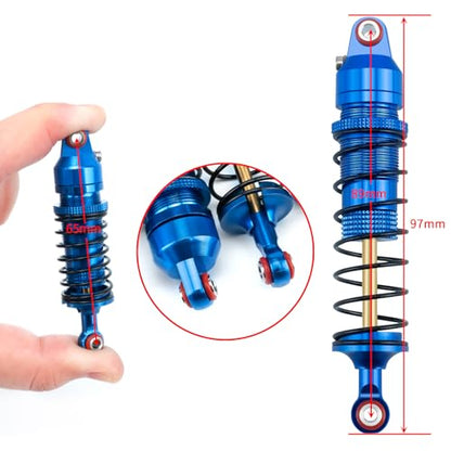 89mm Threaded Damper for Tra-xxas 1:16 Mini Maxx 4WD XRT VXL-3S | Monster Truck Upgrades Blue Aluminum 7075 Alloy Adjustable Spring Shock Absorber - color: Blue