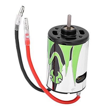 540 27T RC Motor Electric Motor Brushed 14.4V Green Metal Lightweight Easy Install RC Accessory Replacement Part with Exquisite Workmanship for 1/10 Crawler Racing Car