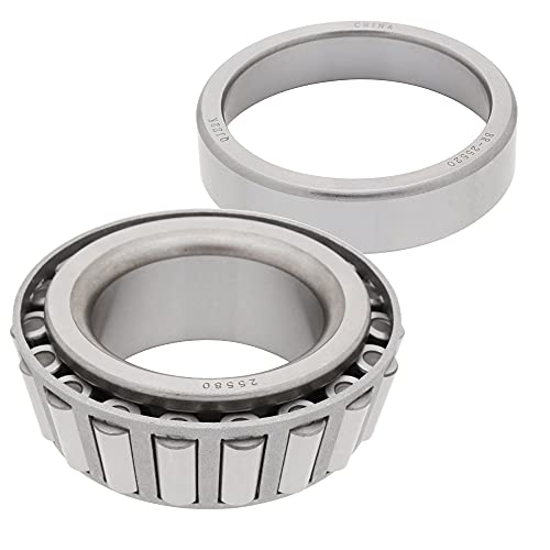 [4-Sets] 8,000 lbs Trailer Axle Bearing Kit, Outer Bearing 02475/02420 (1.25'' ID), Inner Bearing 25580/25520 (1.75'' ID) with Grease Seal 10-36 and 10-10 for 8000# Axles.