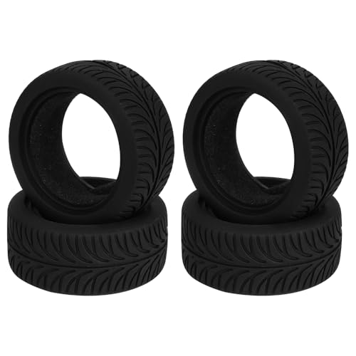 4pcs RC 1/10 On Road Slick Tire Rubber Tyre Fit for 1:10 Touring Drift Car HSP Tamiya HPI Kyosho Flating Car (2.54"x1.08“(64.5mmx27.5mm)) - size: 2.54"x1.08“(64.5mmx27.5mm)