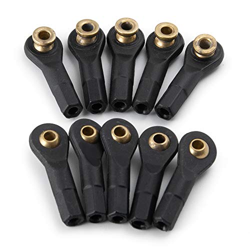 M2 M3 CW 26mm 27mm 30mm Tie Rod End Ball Joint Link, M3 30mm | 10Pcs, Plastic, Ball Head Holder, For 1/10 Axial SCX10 90046 90047 TRX4 D90, RC Crawler Car, Upgrade Parts - color: M3 30mm