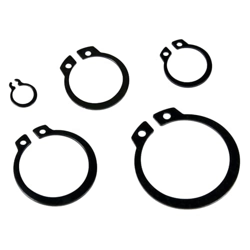 Performance Tool W5212 300-Piece External Snap Ring Assortment Kit | Contains 18 popular sizes of external retaining rings and circlips. Re-sealable plastic storage case included - size: 32 Inch