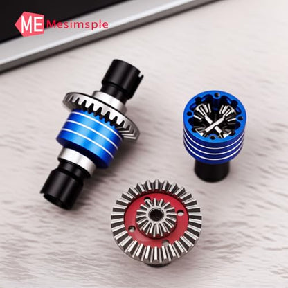 45# Steel Front Rear Differential Diff Input Gear Set for 1/16 H16BM H16PL H16DR H16207 16208 16209 16210 H16 1/14 14301 14302 14209 14210 Series Upgrades Part Blue - color: Blue