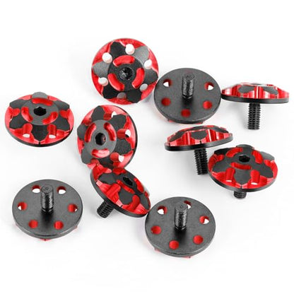 Wing Mount Buttons M3 Rear Fixed Tail Wing Washer, #A Red | 2Pcs, Aluminum, For 1/10 Sakura D4 D5, RC Off Road Short Truck Buggy Racing Car - color: #a Red