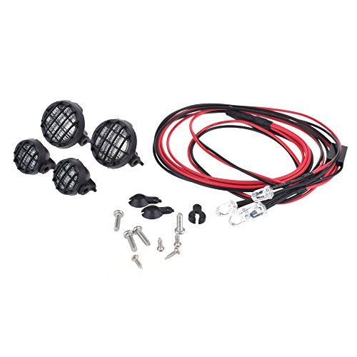 RC Car 1/8 1/10 LED Lights Cup 12mm&18mm Truck LED Fog Lamp Light Kits for RC 1:8 1:10 Tamiya AXIAL Crawler Rock (4Pcs)