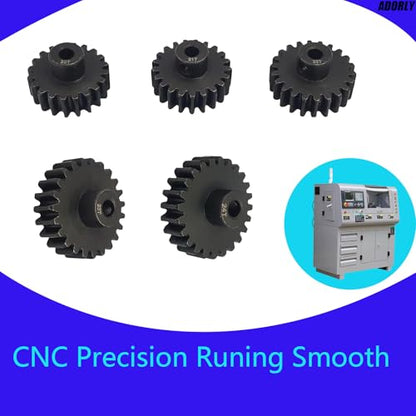 Steel 32P Pinion Gear 3mm Shaft 20T 21T 22T 23T 24T for Traxxas Slash Rustler Hoss Bandit Stampede Nitro Trx4 Trx6 Mini Max Xrt Motor Pinion Upgrades Parts