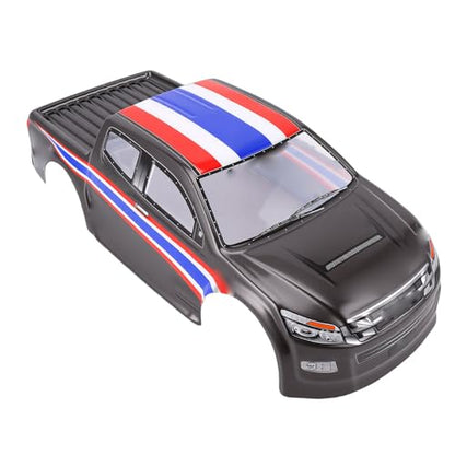GOWENIC 1/10 Scale Clear Pattern RC Truck Body Shell Fit for 26cm Wheelbase PVC Material for Enhanced Protection of RC Car Components (Black) - color: Black