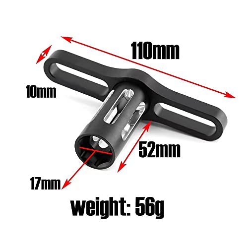 3pce 17mm Wheel Hex Wrench 4/5/5.5/7mm Small Sleeve Hex Socket Wheel Spanner Tool for 1/8 1/10 RC Car Truck Crawler Truggy Buggy Tires Tyre