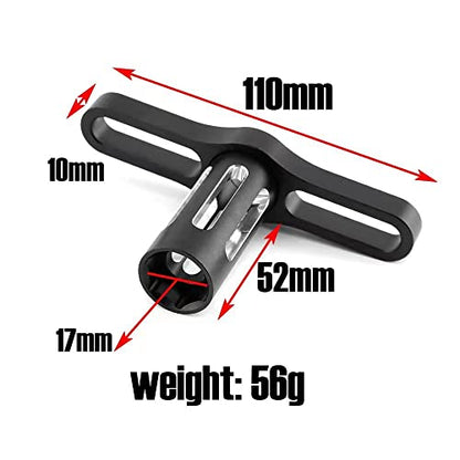 3pce 17mm Wheel Hex Wrench 4/5/5.5/7mm Small Sleeve Hex Socket Wheel Spanner Tool for 1/8 1/10 RC Car Truck Crawler Truggy Buggy Tires Tyre