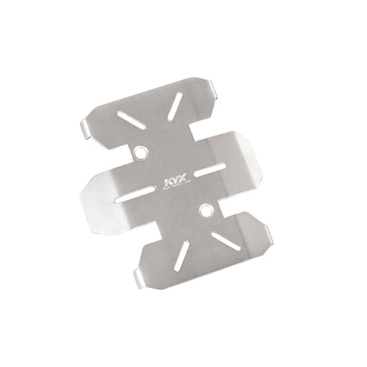 KYX Racing Stainless Steel Chassis Protective Plate Skid Plate Guard Upgrades Parts Accessories for 1/10 RC Crawler Car Axial SCX10 PRO