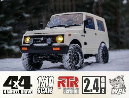 Apawband WPL C74 RC Truck 1/10 RC Crawler Off Road Truck 4x4 RC Rock Crawler RTR with Proportional Steering 370 Motor, Counter Rotating Gearbox, Leaf Spring Chassis Hobby Grade Toy