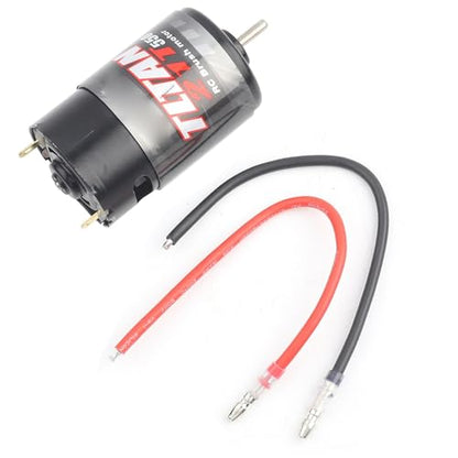 550 Brushed Motor High Performance RC Car Boat Motor with Ball Bearing Low Noise Design 12T 21T 29T 35T Options Metal Black 36mm Diameter (21T) - size: 21T