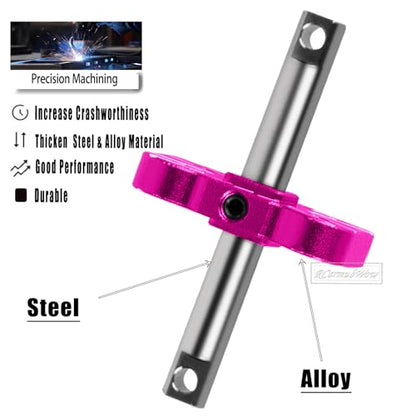 RC Differential Locker Spool Upgrades Part for 1/10 Slash 2WD(VXL),Rustler 2WD(VXL),Stampede 2WD(VXL),Bandit 2WD(VXL),Aluminum Diff Locker Mounts Hop-up,Pink - color: Titanium(1set)