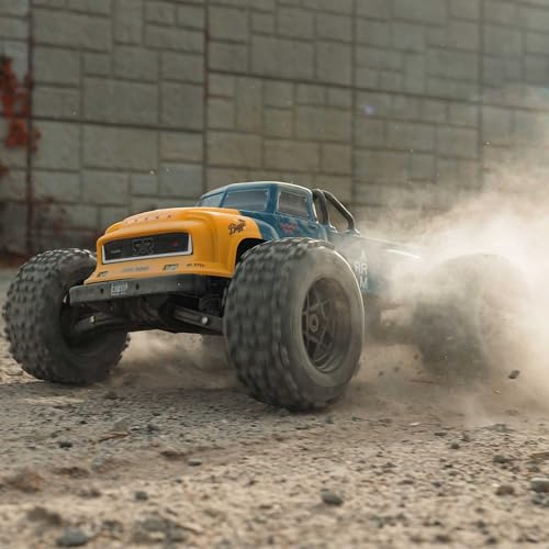 ARRMA RC Truck 1/8 Notorious 4X4 6S BLX BRUSHLESS V6 Stunt Truck RTR (Battery and Charger Not Included), (Blue), ARA8611V6T2 - color: Blue