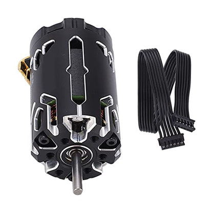 380 V2S Sensored Brushless Motor 10.5T Super Lightweight Brushless Motor for 1/12 1/14 RC Car Black Aluminum