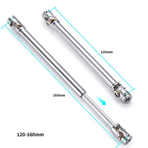 RC-Hub 1Pcs Metal RC Driveshafts for 1:14 Tamiya Tipper Truck | 45-50/47-57/55-67/60-80/70-90/110-260mm Drive Shaf,RC Car Upgrade Parts - size: 120-160mm