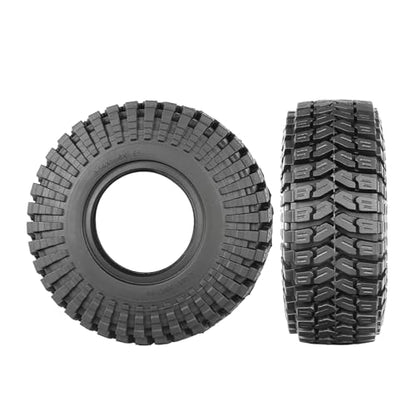 RC Car Tires,WONFAST 4PCS 1.55 inch Mud Wheel Tyre Terrain Crawler Rubber Tires Foam Insert for 1:10 RC Crawler Car for Axial 90069 TF2 D90 CC01 LC70 Tamiya MST JIMNY UTB18(90MM-A) - color: 90mm-a