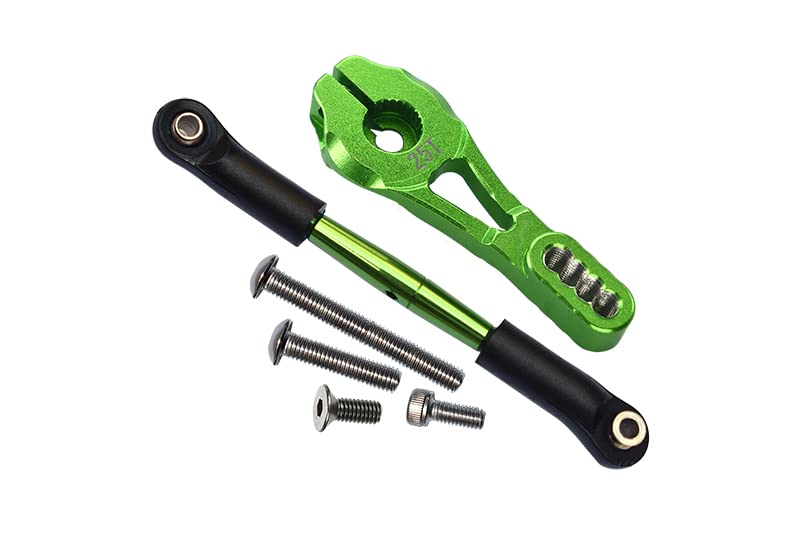 TRAXXAS TRX4 TRAIL CRAWLER Aluminum Servo Horn 25T (4 Positioning Holes) W. Adjustable Steering Link - 6pc set - GPM TRX416025L [TRX416025L]