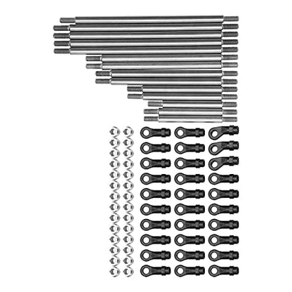 RC Pull Rod Link Rod Set, RC Metal Link Tie Rod Pull Rod with End Ball Set Lower Body Weight for G63 6WD 1/10 RC Car